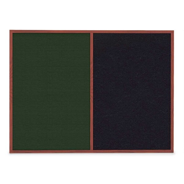 United Visual Products Sliding Door Indoor Enclosed Corkboard, 3 UV9000ACS-BLACK-RUBBER - main